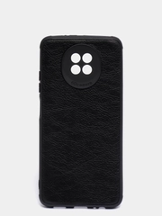Чехол Xiaomi Redmi Note 9T, Redmi Note 9 5G, Нот 9Т, 9 5G черный силиконовый имитация кожи