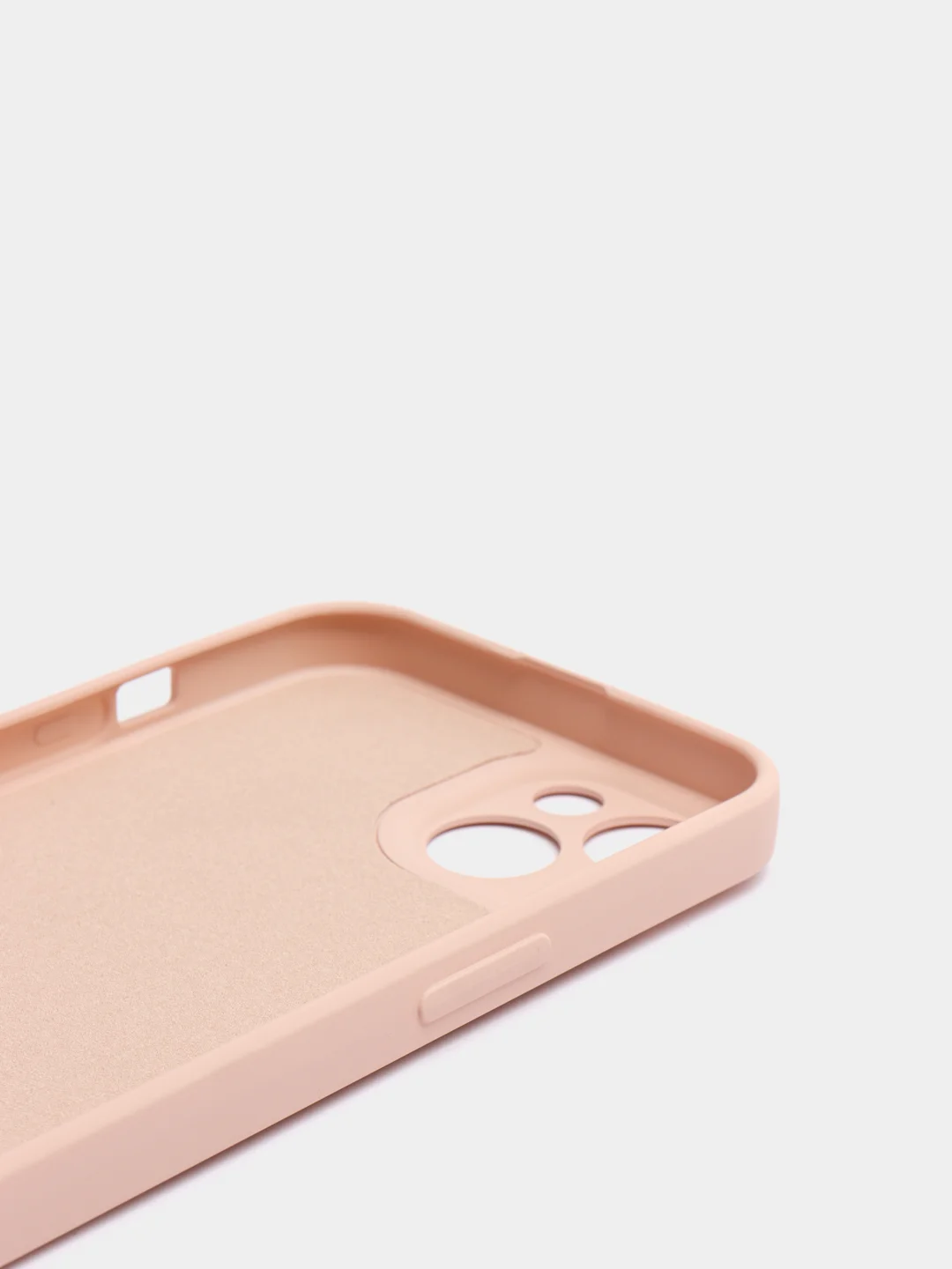 Бежевый силиконовый чехол с шёлковым покрытием для iPhone 13 Mini, 13 Pro Max