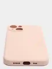 Бежевый силиконовый чехол с шёлковым покрытием для iPhone 13 Mini, 13 Pro Max