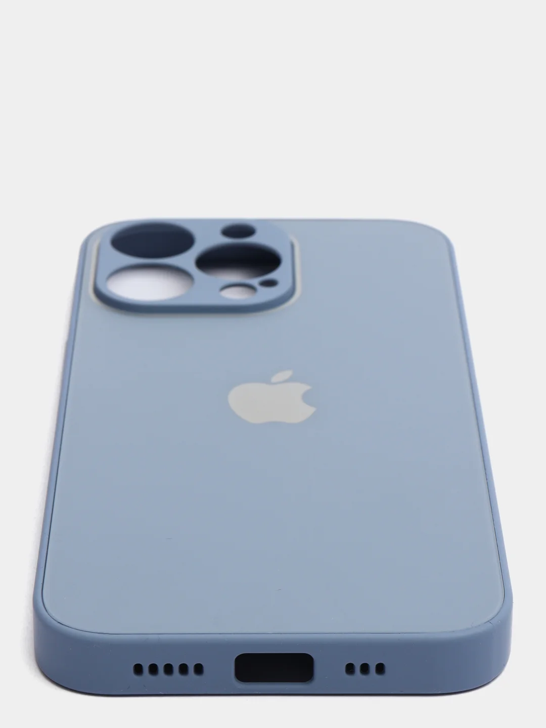 Мятный чехол силиконовый с матовой стеклянной панелью для iPhone 11, 12, 13, 13 Pro, 13 Pro Max