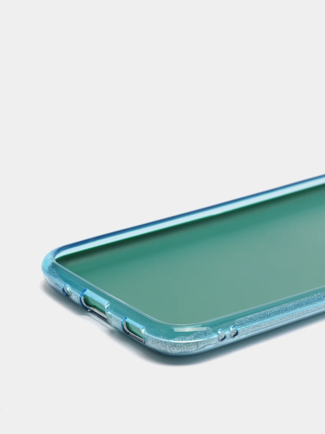 Голубой чехол Samsung Galaxy A11 / M11, Галакси А11 / М11 блестящий сияющий с защитой камеры