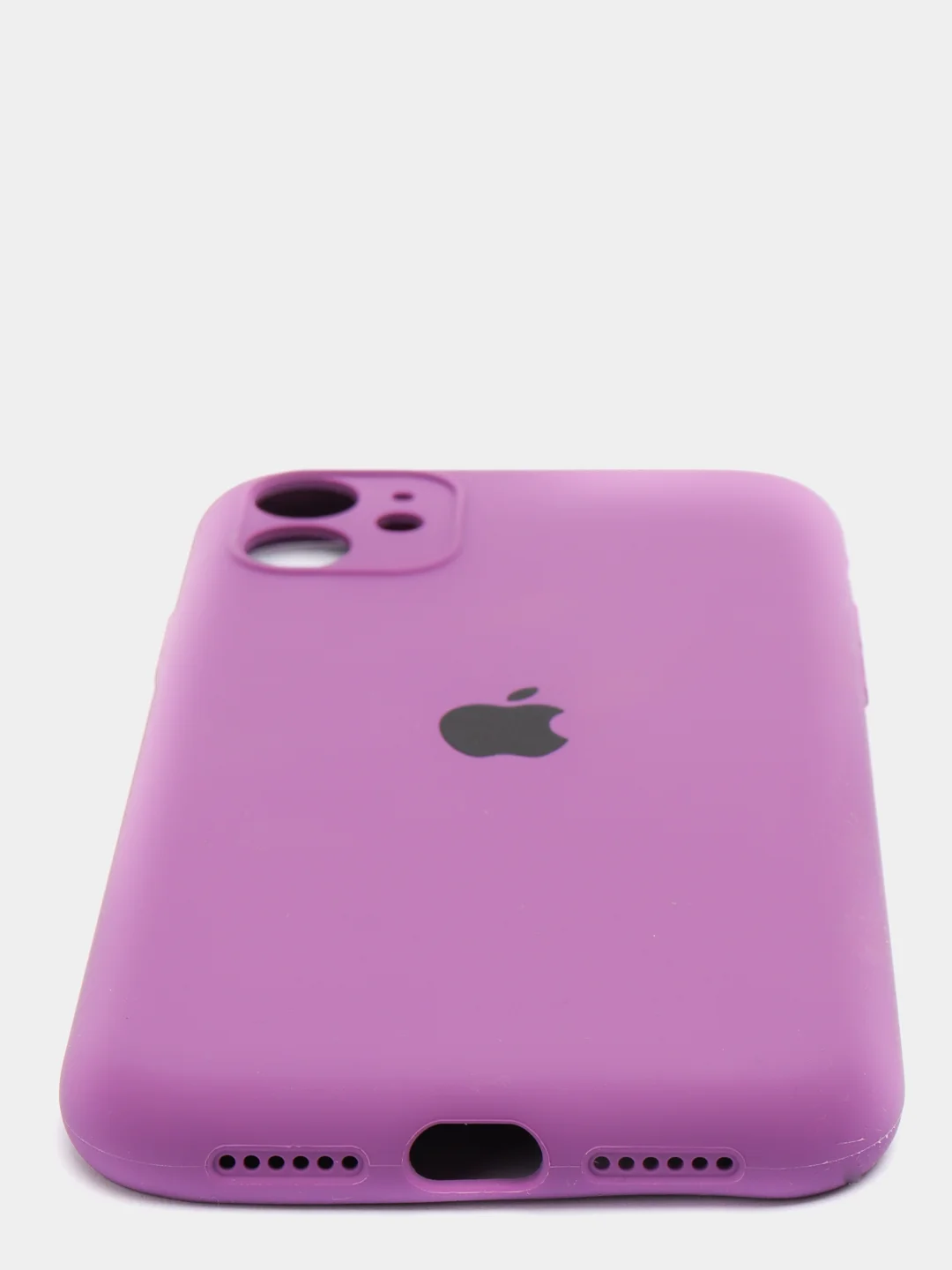 Пурпурный чехол Silicone Case iPhone 11 с защитой камеры с бархатной подкладкой