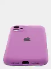 Пурпурный чехол Silicone Case iPhone 11 с защитой камеры с бархатной подкладкой