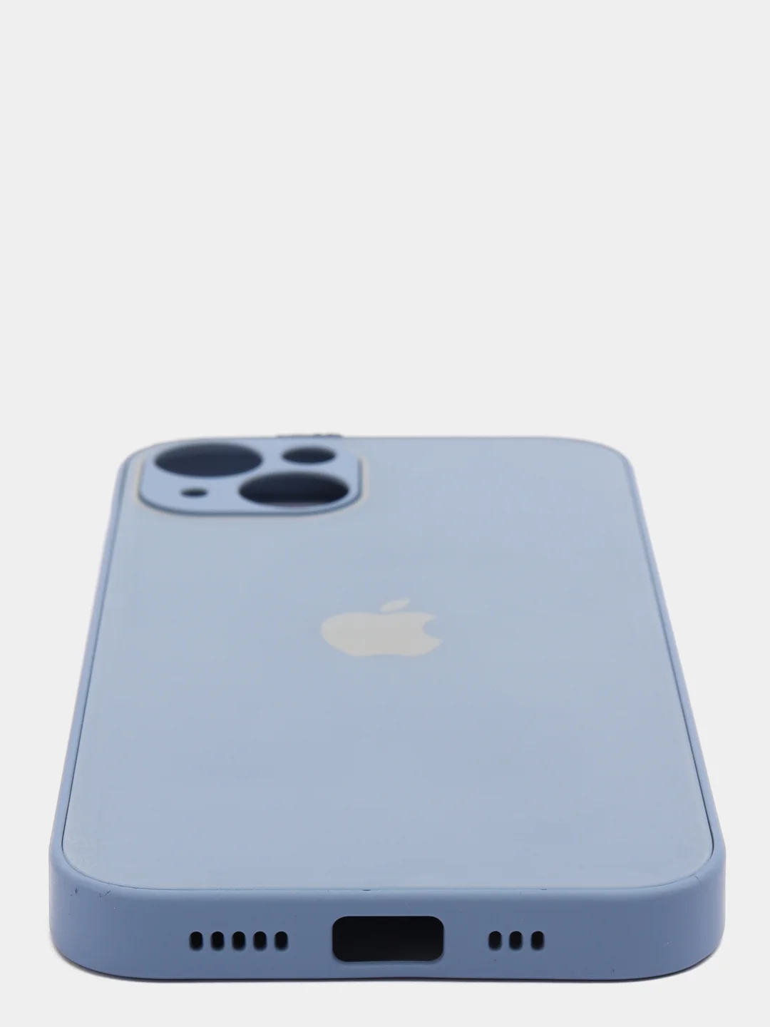 Мятный чехол силиконовый с матовой стеклянной панелью для iPhone 11, 12, 13, 13 Pro, 13 Pro Max