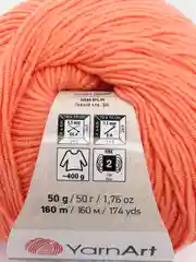 Кораллово-розовый пряжа YarnArt Jeans, 50 г, 160 м