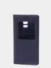 Темно-синий чехол книжка Samsung Galaxy S5 Mini, Самсунг Галакси С5 Мини с окошком