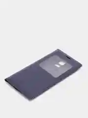 Темно-синий чехол книжка Samsung Galaxy S5 Mini, Самсунг Галакси С5 Мини с окошком