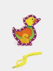 Деревянная игрушка - Шнуровка Уточка