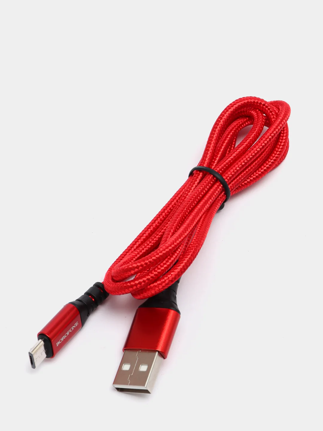 Красный кабель для зарядки Android и Apple iPhone BOROFONE BX54 (1m, Micro-USB/Type-C/Lightning)