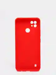 Красный чехол силиконовый для Realme C21 матовый