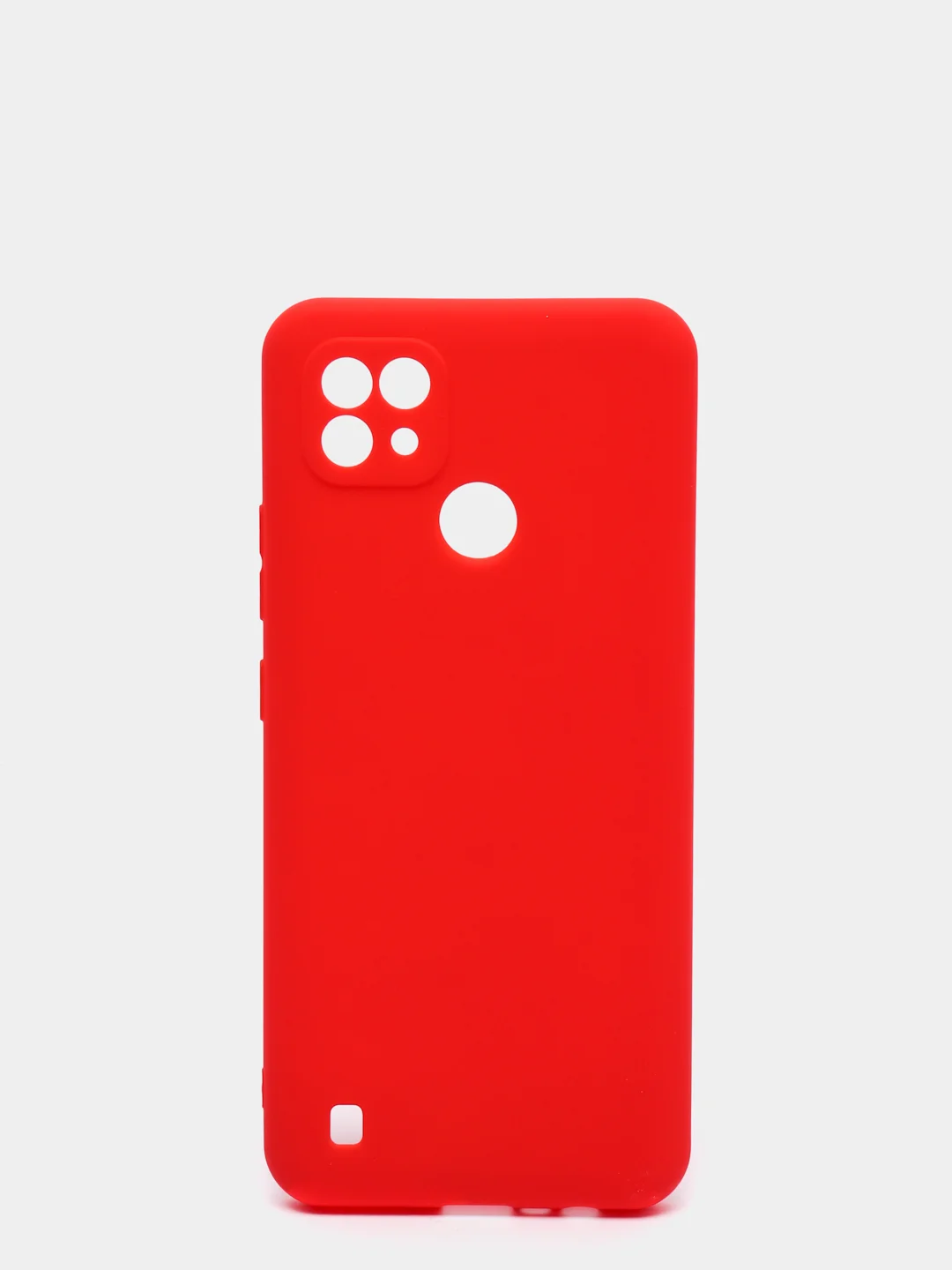 Красный чехол силиконовый для Realme C21 матовый