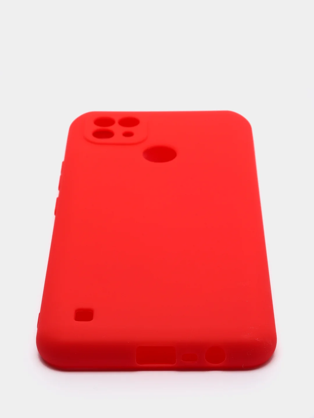 Красный чехол силиконовый для Realme C21 матовый