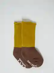 Желтый детские махровые удлиненные носки