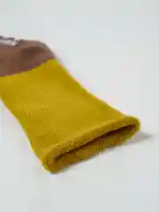 Желтый детские махровые удлиненные носки