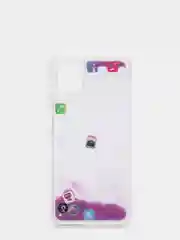 Фиолетовый чехол Huawei P40 Lite, Хуавей П40 Лайт силиконовый переливающийся жидкий с блестками