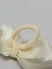 Молочный резинки для волос, бант, 2 штуки