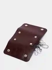 Коричневый ключница из экокожи 9,5х6 см
