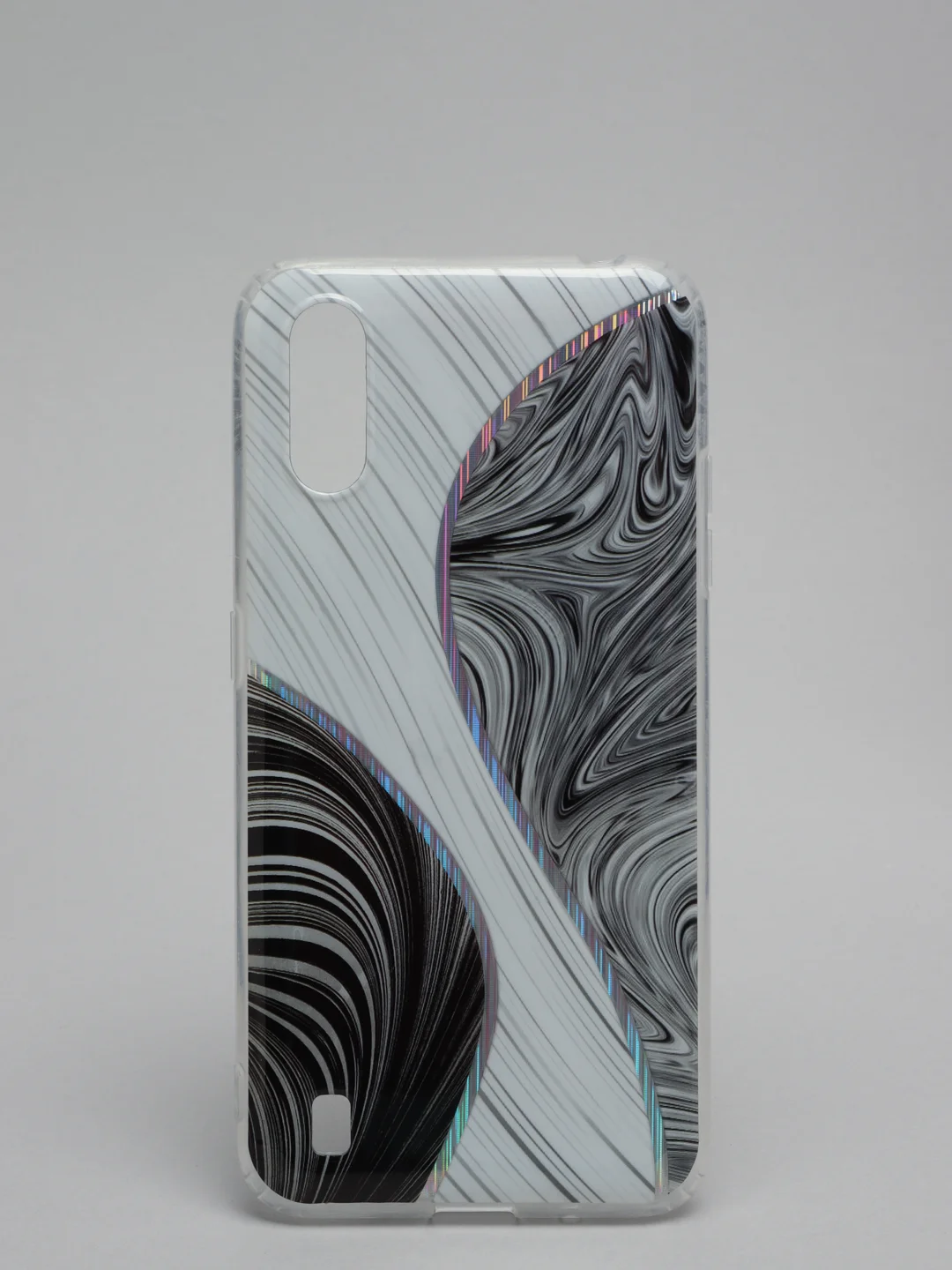 Черный чехол Samsung Galaxy A01 / M01, Самсунг Галакси А01 / М01 силиконовый с мраморным рисунком