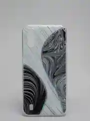 Черный чехол Samsung Galaxy A01 / M01, Самсунг Галакси А01 / М01 силиконовый с мраморным рисунком