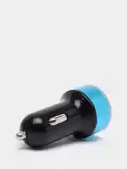 Голубой автомобильное зарядное устройство, 2 USB, QC 3.0, быстрая зарядка, 2,4 А