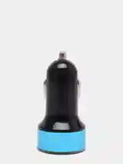 Голубой автомобильное зарядное устройство, 2 USB, QC 3.0, быстрая зарядка, 2,4 А