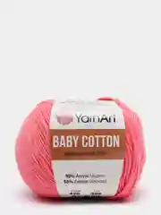 Коралловый меланж пряжа YarnArt Baby Cotton, 50% хлопок, 50% акрил, 50 г, 165 м