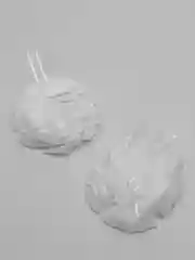 Белый резинки для волос, большие, 2 штуки
