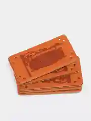 Коричневый бирки "Hand made", экокожа, 5 штук