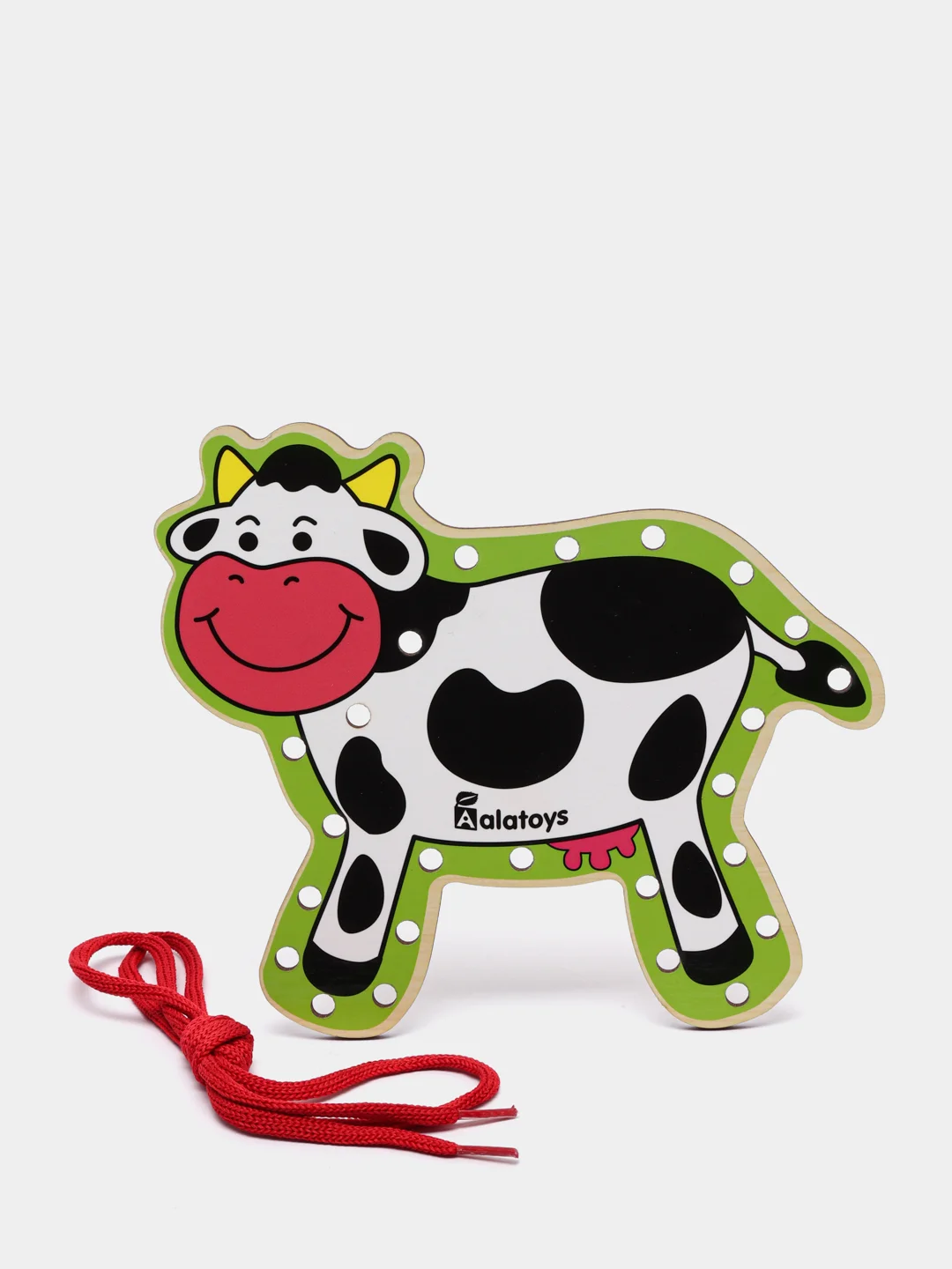 Деревянная игрушка Шнуровка "Корова"