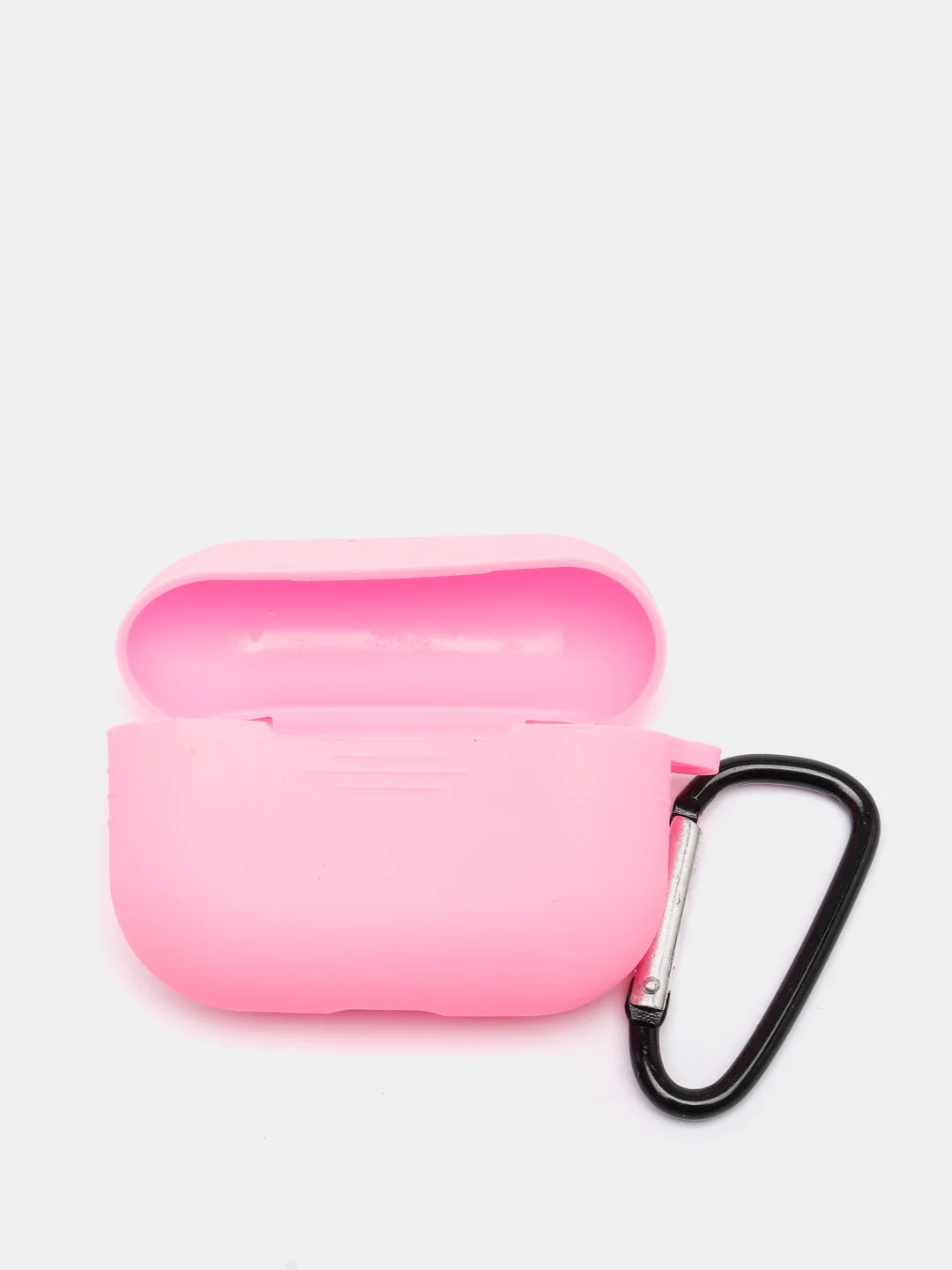 Розовый силиконовый чехол для наушников AirPods Pro с карабином