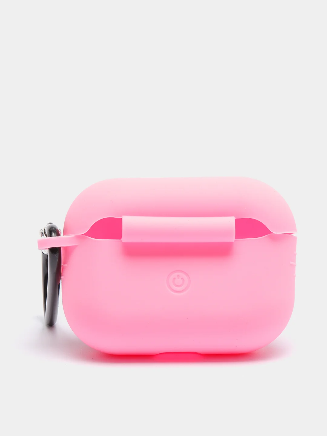 Розовый силиконовый чехол для наушников AirPods Pro с карабином