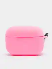 Розовый силиконовый чехол для наушников AirPods Pro с карабином