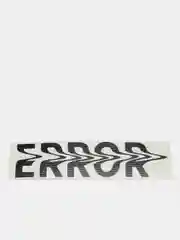 Черный error "Ошибка"- голографическая наклейка на ноутбук стикер без фона