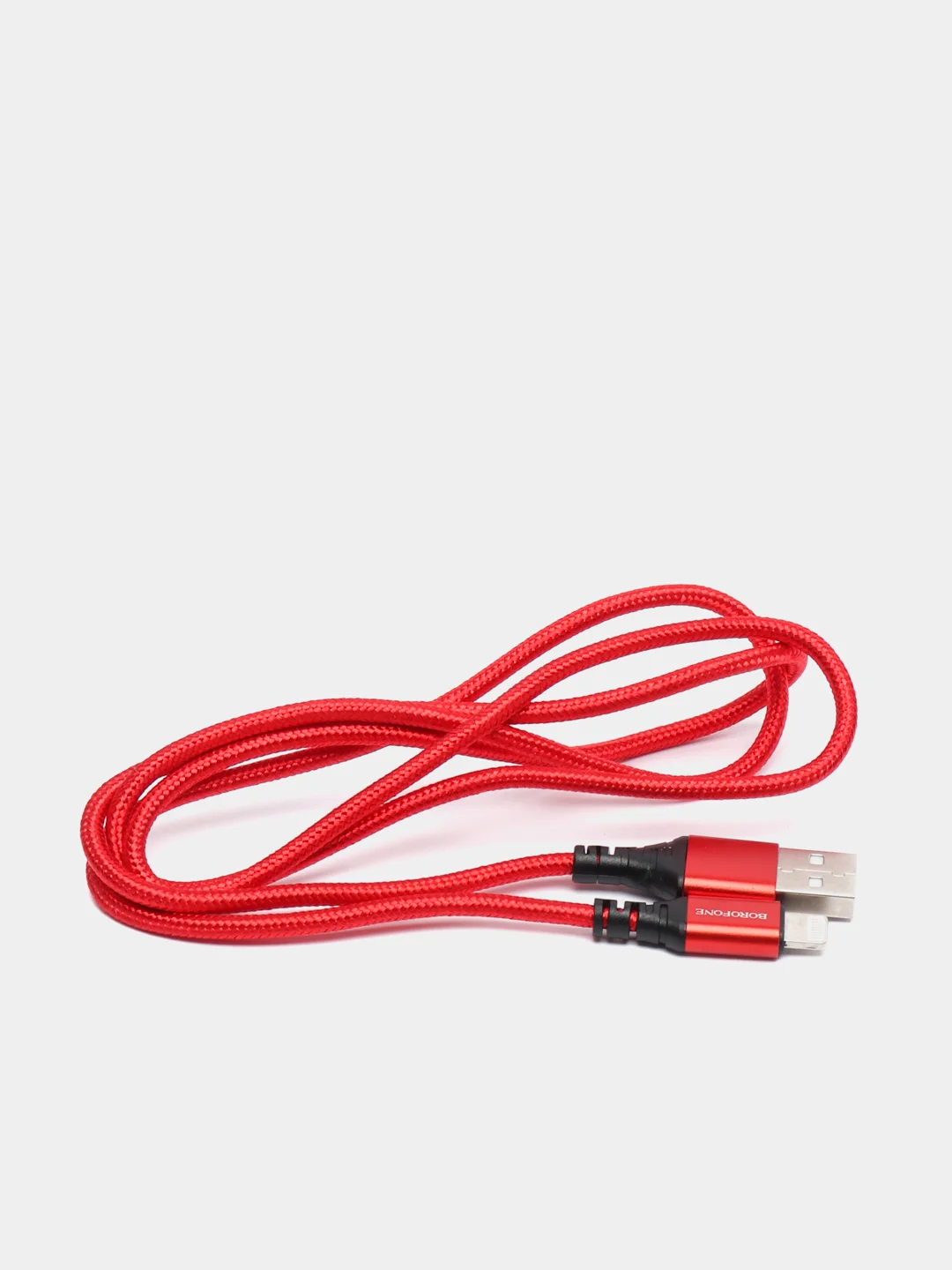 Красный кабель для зарядки Android и Apple iPhone BOROFONE BX54 (1m, Micro-USB/Type-C/Lightning)
