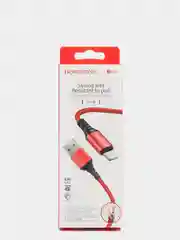 Красный кабель для зарядки Android и Apple iPhone BOROFONE BX54 (1m, Micro-USB/Type-C/Lightning)
