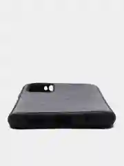 Черный чехол Xiaomi Poco M3 / Redmi 9T, Сяоми Поко М3, Редми 9Т черный силиконовый, имитация кожи