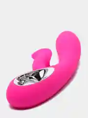 Розовый вибратор двойной кролик для клитора Vacuum FrenzyXXX, в подарочном коробе