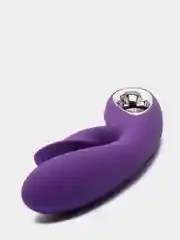 Фиолетовый вибратор двойной кролик для клитора Vacuum FrenzyXXX, в подарочном коробе