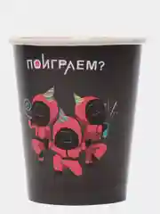 Розовый бумажная посуда "Игра кальмара", тарелка, стакан, наборы по 6 штук