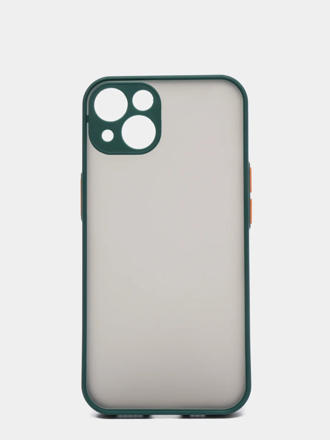 Тёмно-зелёный чехол для Apple iPhone 13 / iPhone 13 Pro / iPhone 13 Pro Max с цветными кнопками