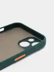 Тёмно-зелёный чехол для Apple iPhone 13 / iPhone 13 Pro / iPhone 13 Pro Max с цветными кнопками