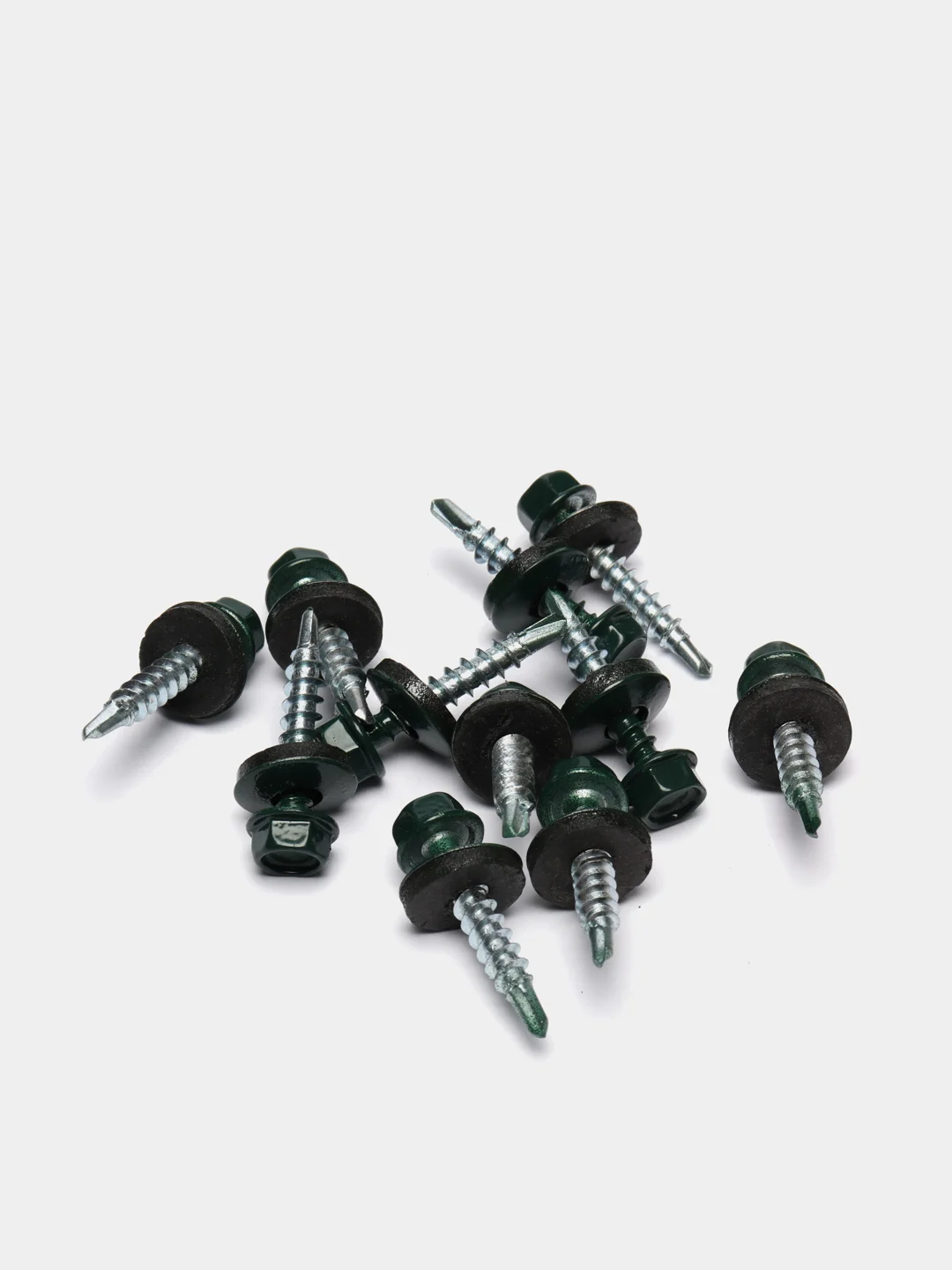 Кровельные саморезы со сверлом, зеленый мох, 4,8х29, RAL6005