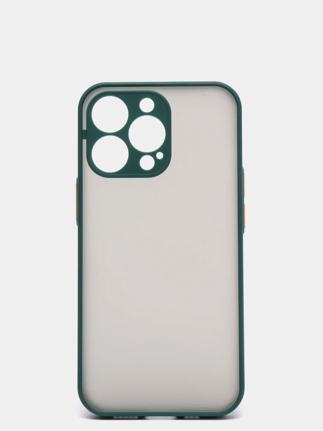 Тёмно-зелёный чехол для Apple iPhone 13 / iPhone 13 Pro / iPhone 13 Pro Max с цветными кнопками