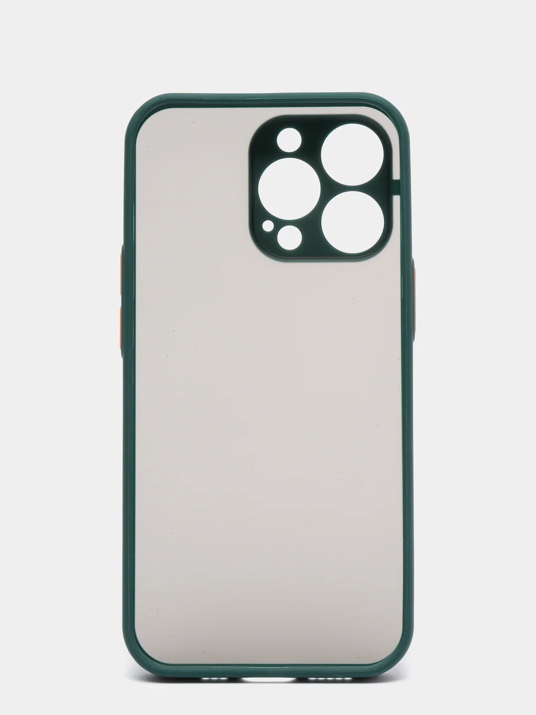 Тёмно-зелёный чехол для Apple iPhone 13 / iPhone 13 Pro / iPhone 13 Pro Max с цветными кнопками