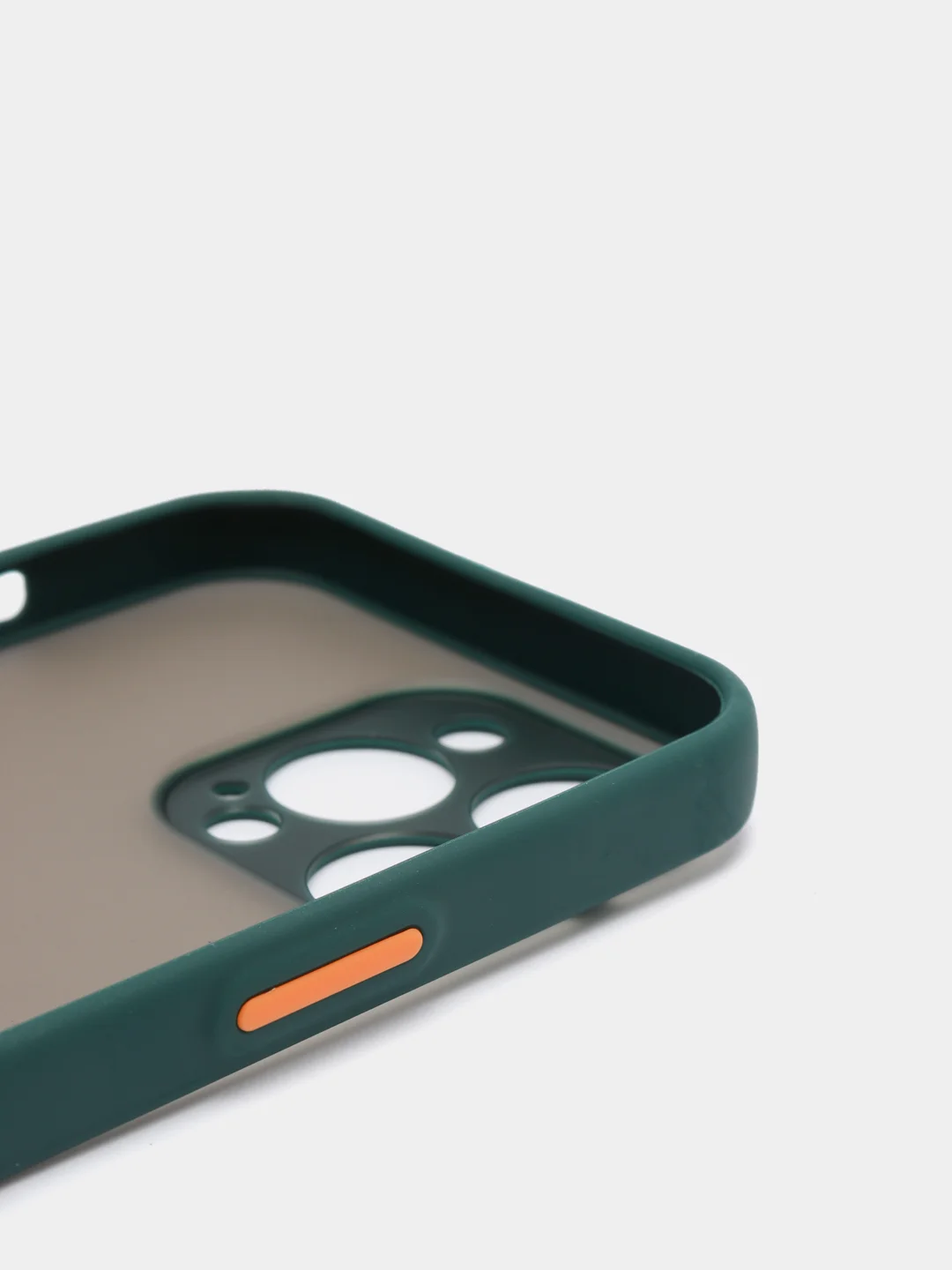 Тёмно-зелёный чехол для Apple iPhone 13 / iPhone 13 Pro / iPhone 13 Pro Max с цветными кнопками
