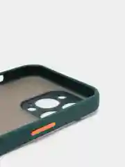 Тёмно-зелёный чехол для Apple iPhone 13 / iPhone 13 Pro / iPhone 13 Pro Max с цветными кнопками