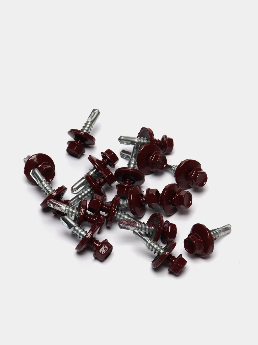 Кровельные саморезы со сверлом, красное вино, 5,5х25, RAL3005