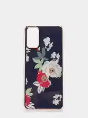Индиго чехол Xiaomi Poco M3 Pro, Redmi Note 10T силиконовый с мраморным рисунком и цветами