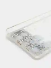 Серебряный чехол Samsung Galaxy S10 Lite силиконовый переливающийся жидкий с блестками