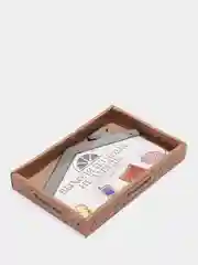 Серый ключница деревянная, настенная